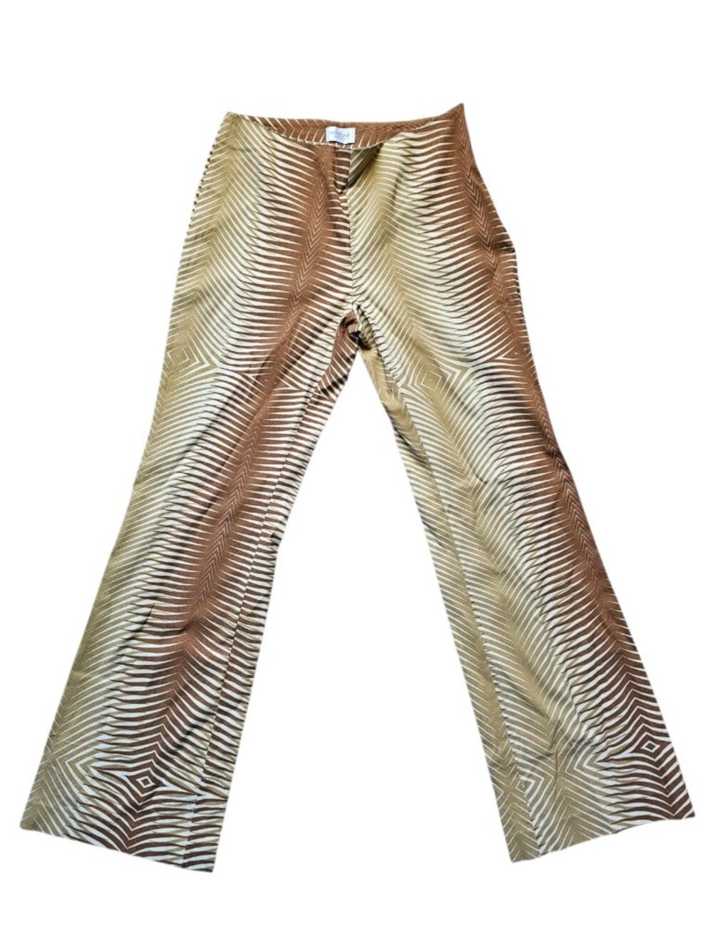 Y2K Motivi optical illusion abstract printed mid-rise flare pants . US size 8
